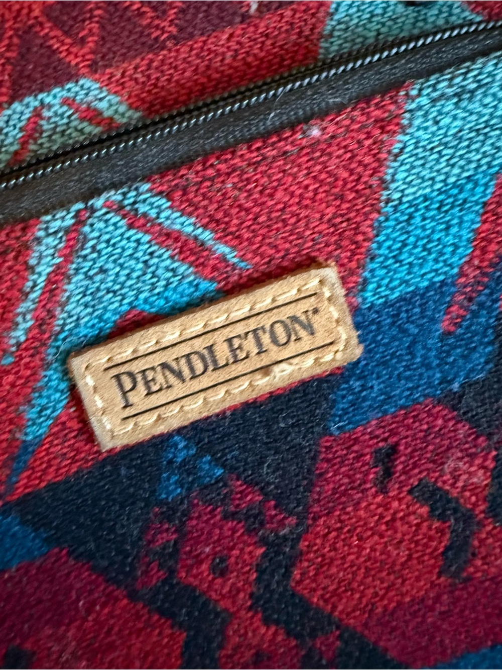 Pendleton Red & Blue Crossbody bag no strap Southwestern - Picture 2 of 8